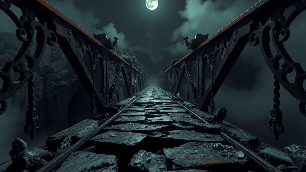 The Ancient Bridge  by @Booth31AIart
