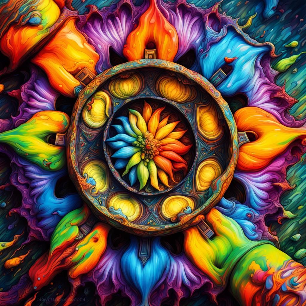 Kaleidoscope, Vibrant Colors,  intricate details, HDR, beaut...