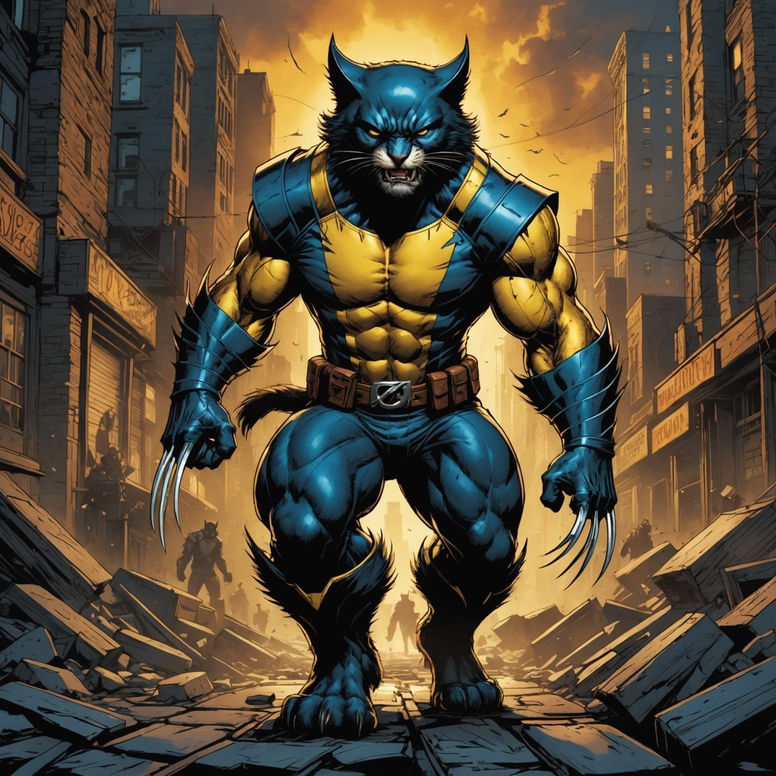 Claw-Verine (Cat + Wolverine) - AI Generated Artwork - NightCafe Creator