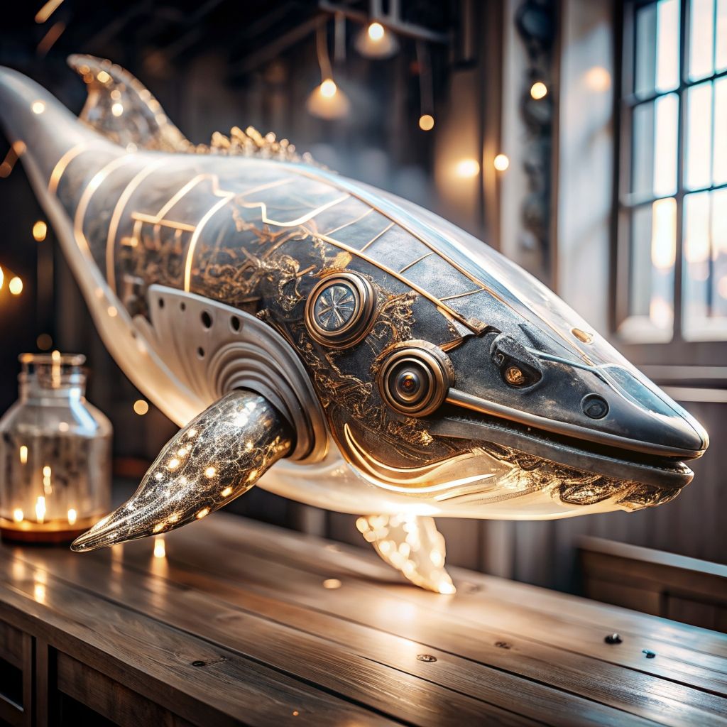 steampunk mechanical whale v.2
