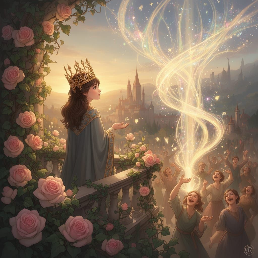 Queen Bestows Magical Light on Flourishing Realm