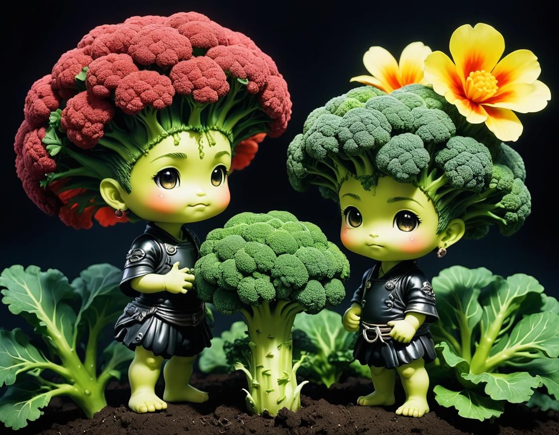  🥦  CHIBI BROC & OLIE  🥦  by @MALDOROR