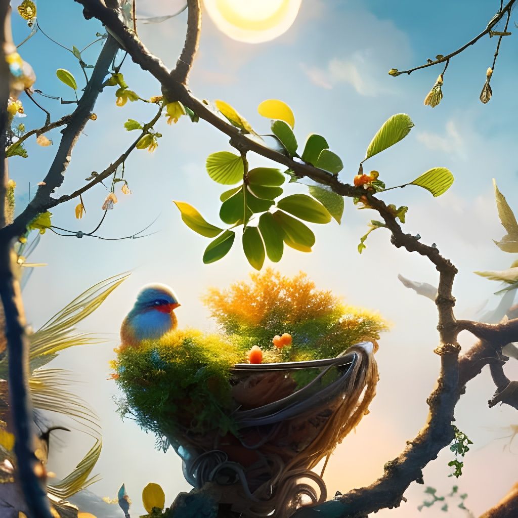 Spring - Time For Nesting And The Leafes To Grow  by @Nixick