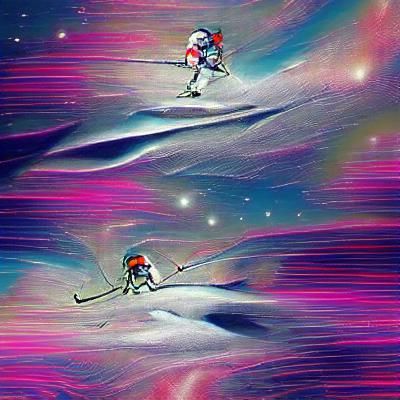 Skiing in space