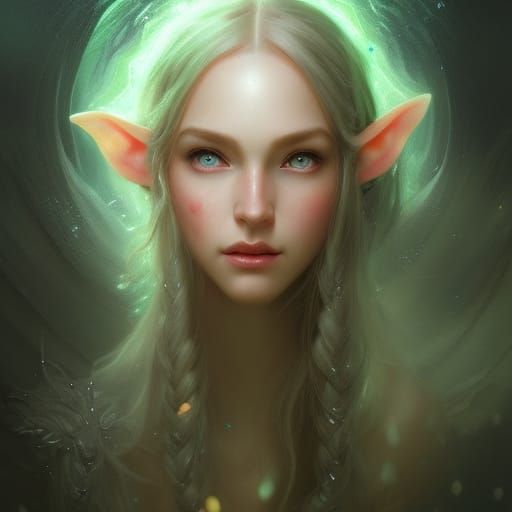 Insanely detailed fantasy portrait elven princess cute little ears ...