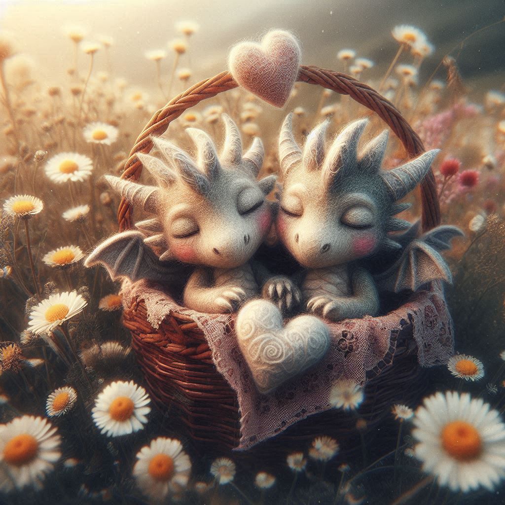 Felt Friends in a basket