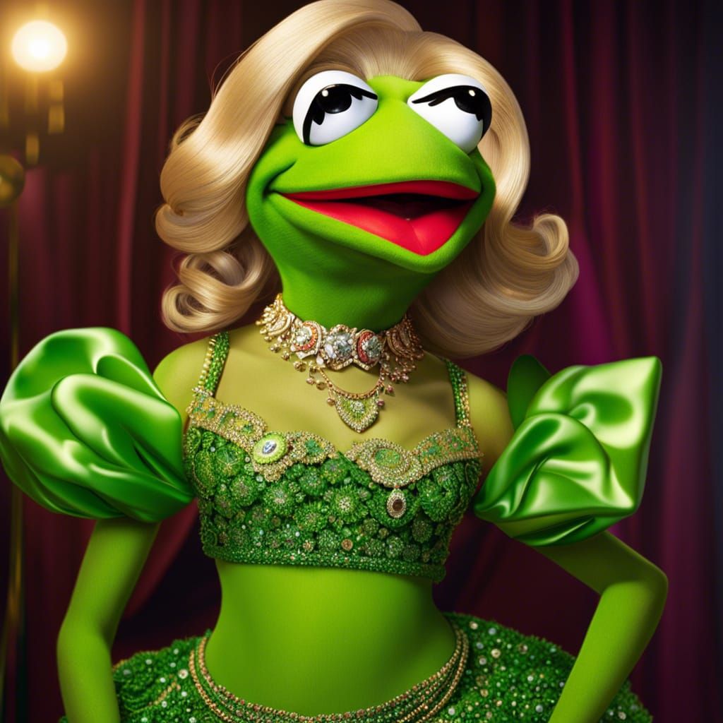 Kermit in drag