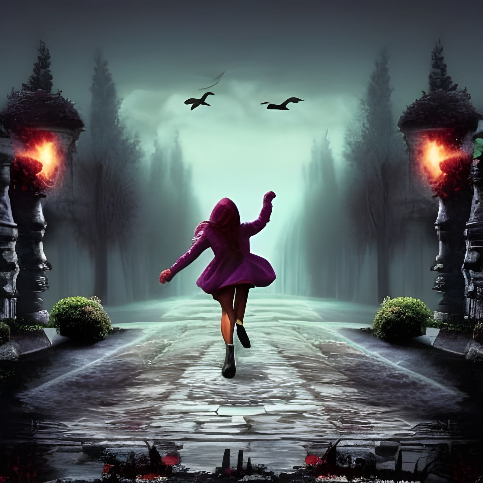 Running in the mist