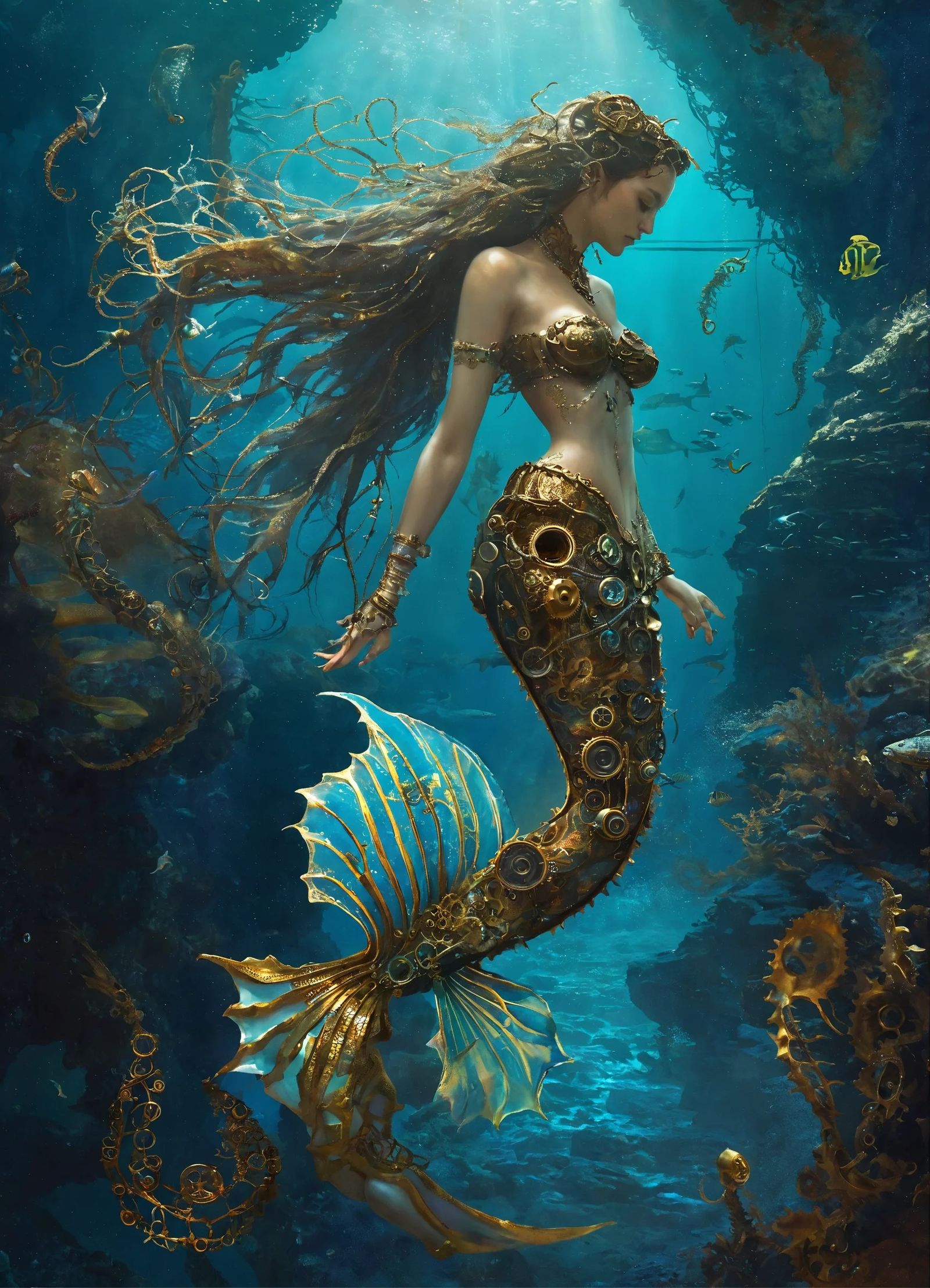 Steampunk mermaid