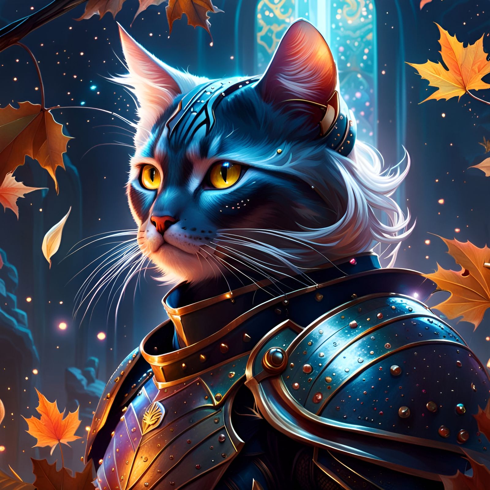 Feline Guardian  by @Dark_AiArt