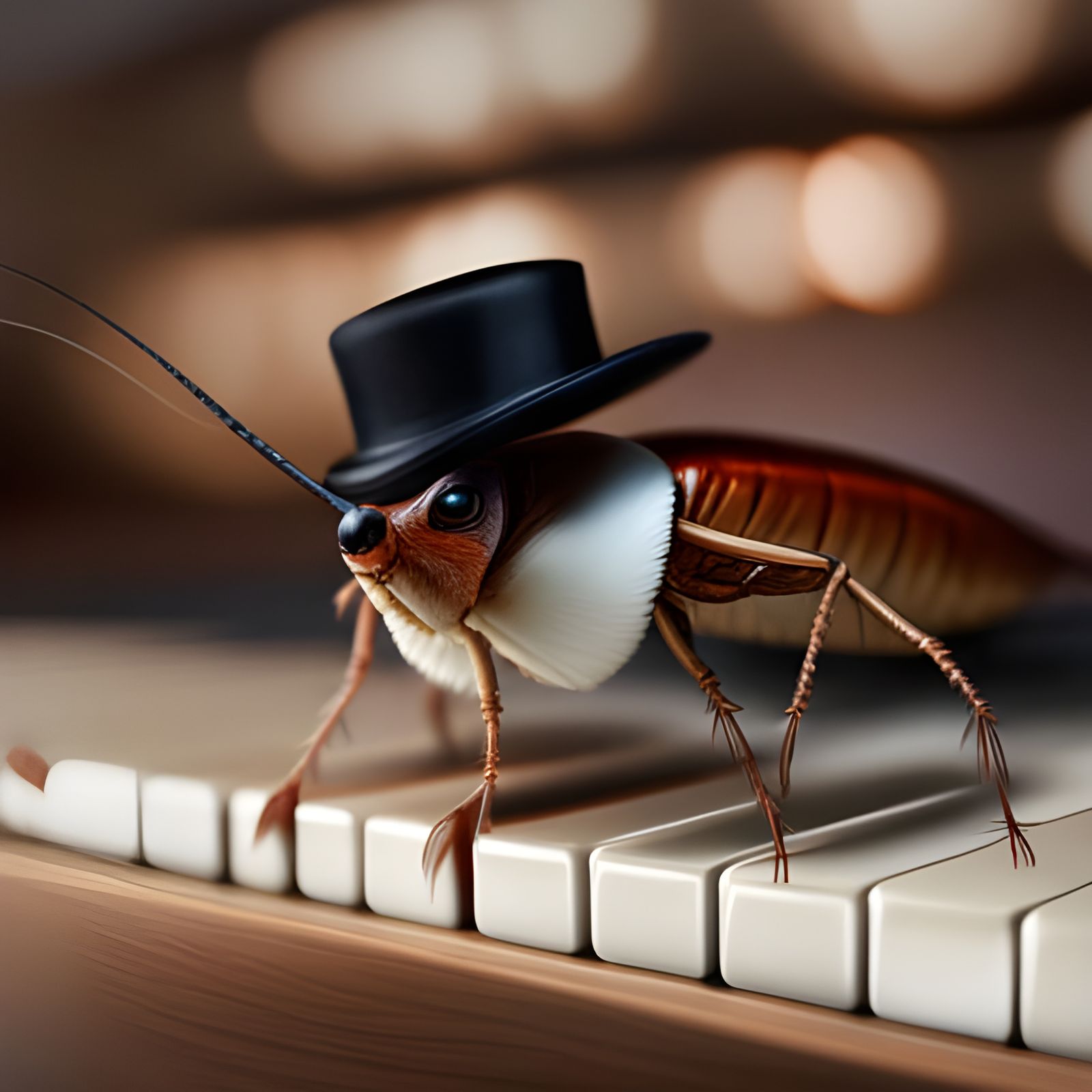 Henry, the friendly roach who loves to play piano