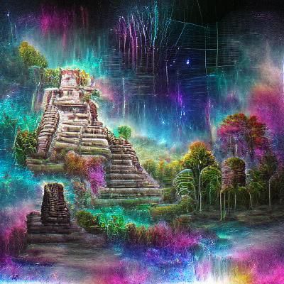 Mayan temple in the jungle