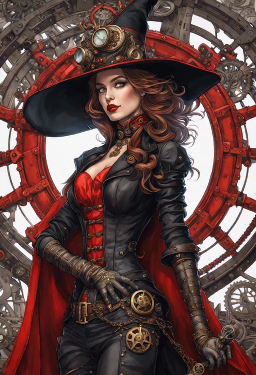 steampunk witch - AI Generated Artwork - NightCafe Creator