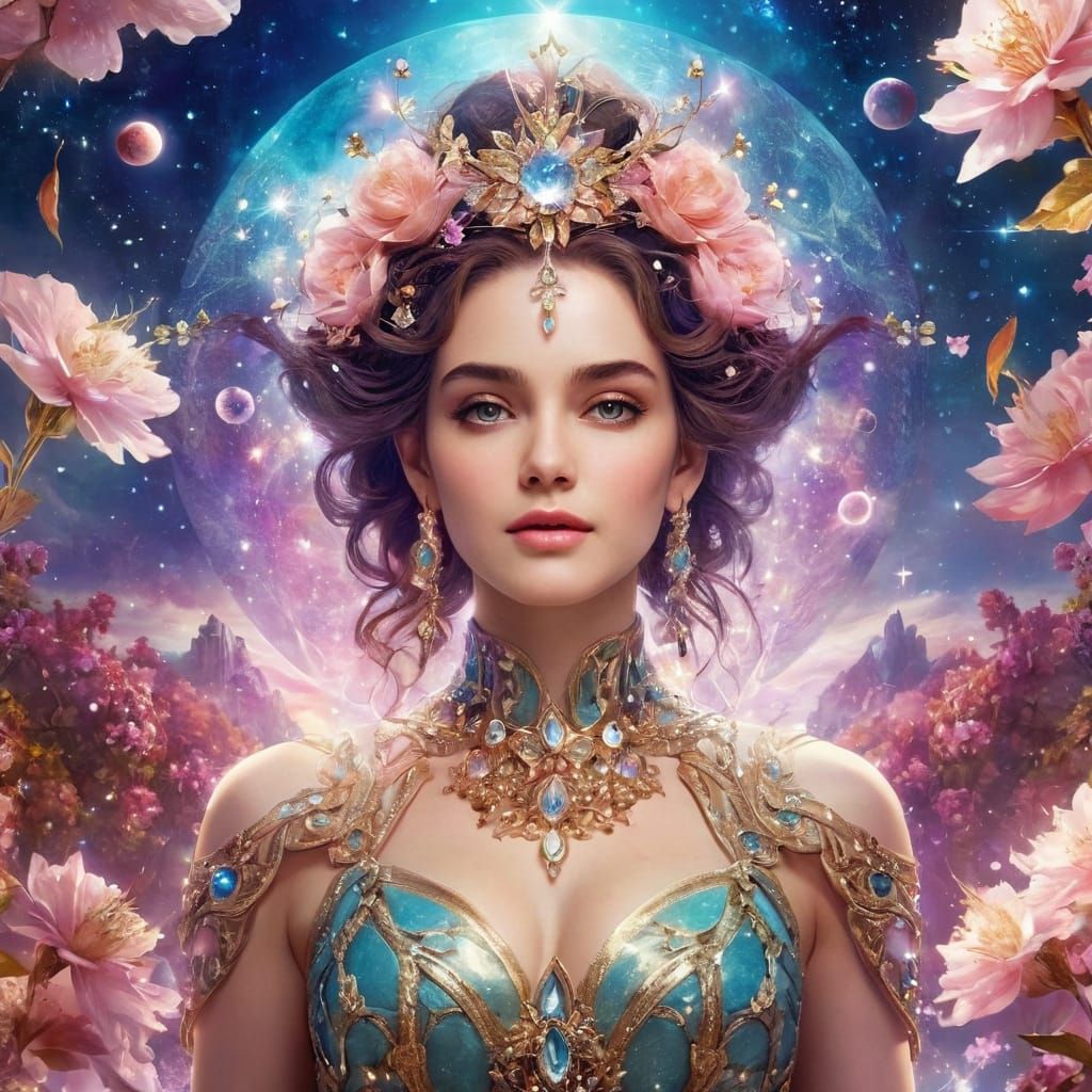 Glittering celestial blossoms