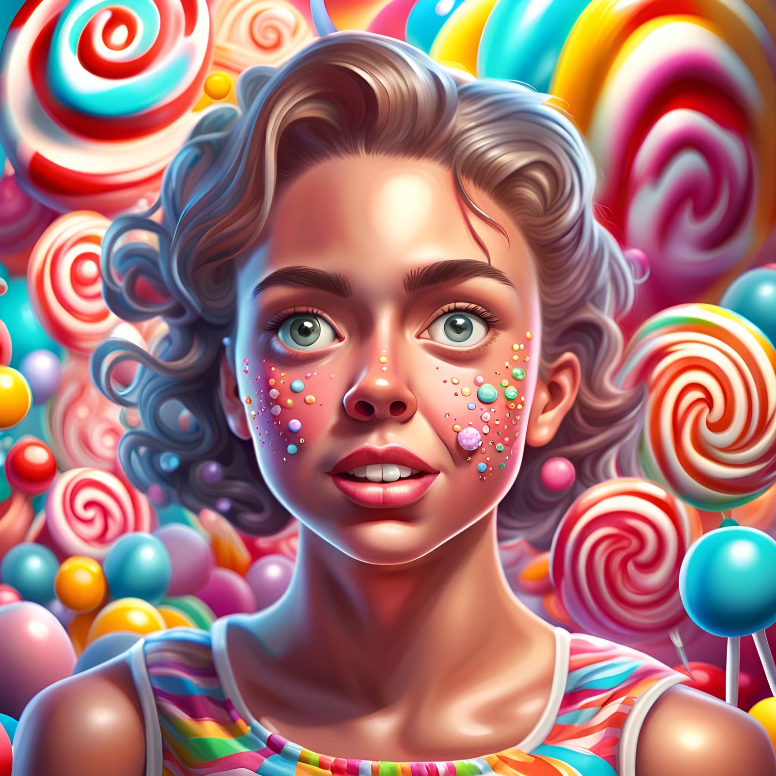 super detailed full body of a young woman with nostalgic face and