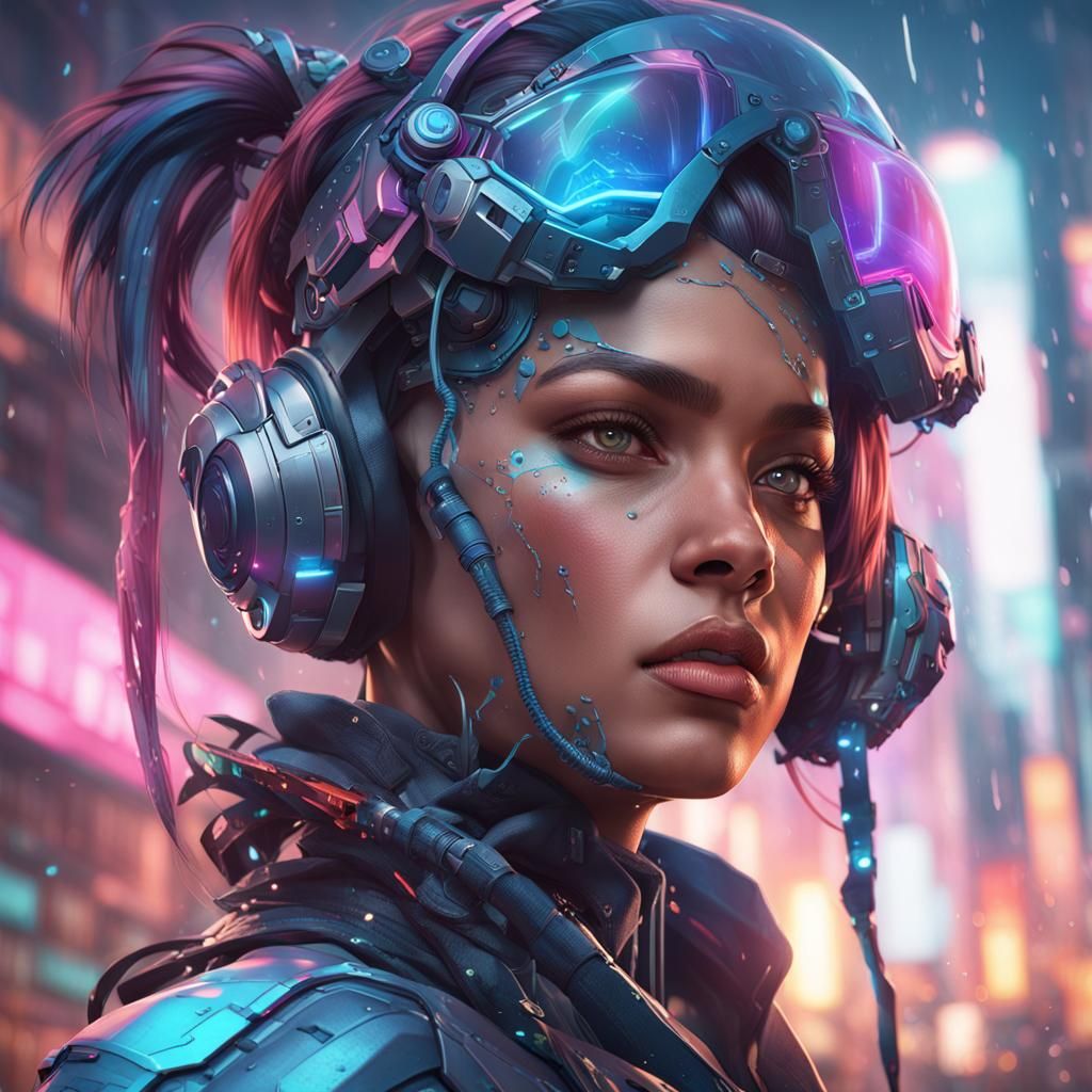 Cyber Girl - AI Generated Artwork - NightCafe Creator