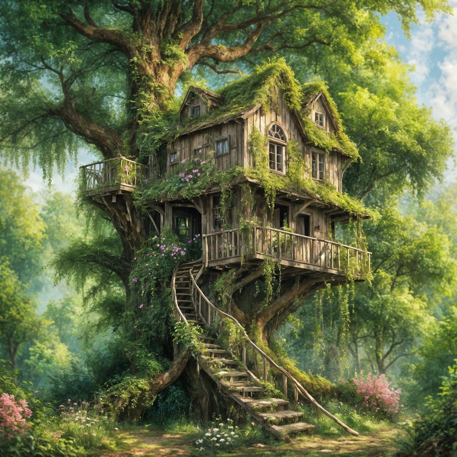 Whispers of Nature's Treehouse  by @Xyloto