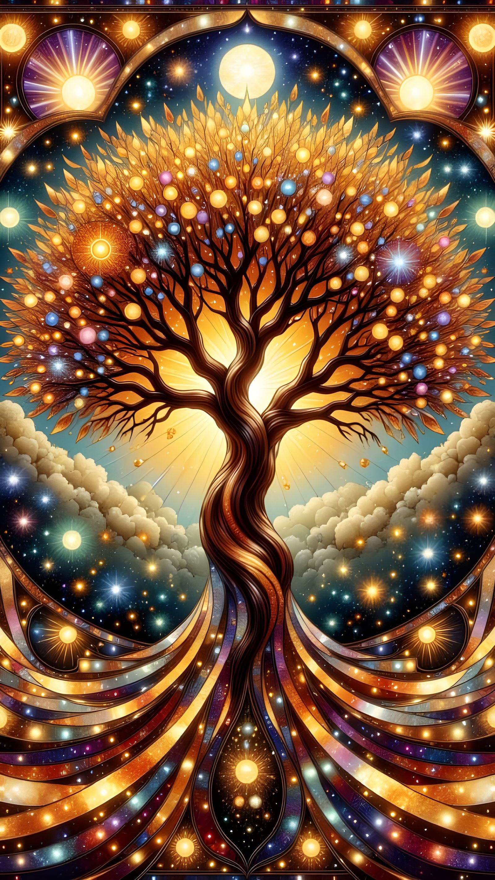 Majestic Tree of Life in Zentangle Style