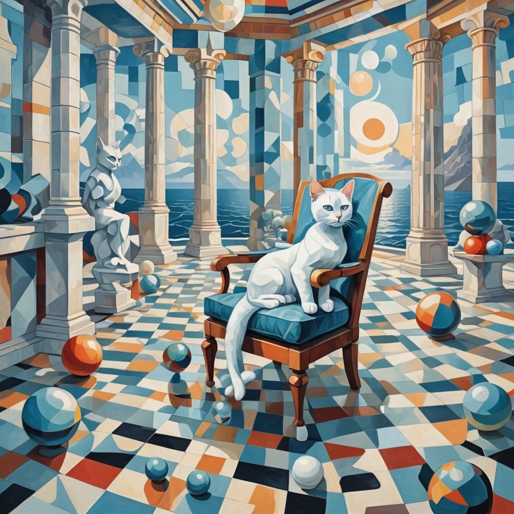the world on a chessboard with columns against the backdrop ...