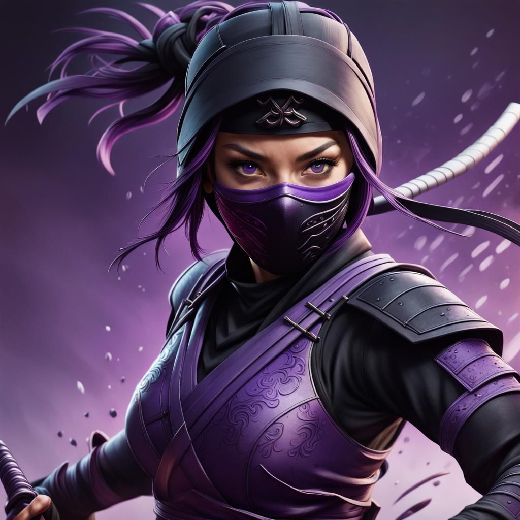 Purple ninja - AI Generated Artwork - NightCafe Creator