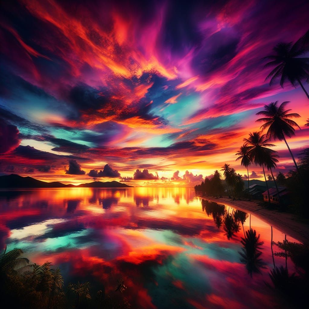 tropical sunset