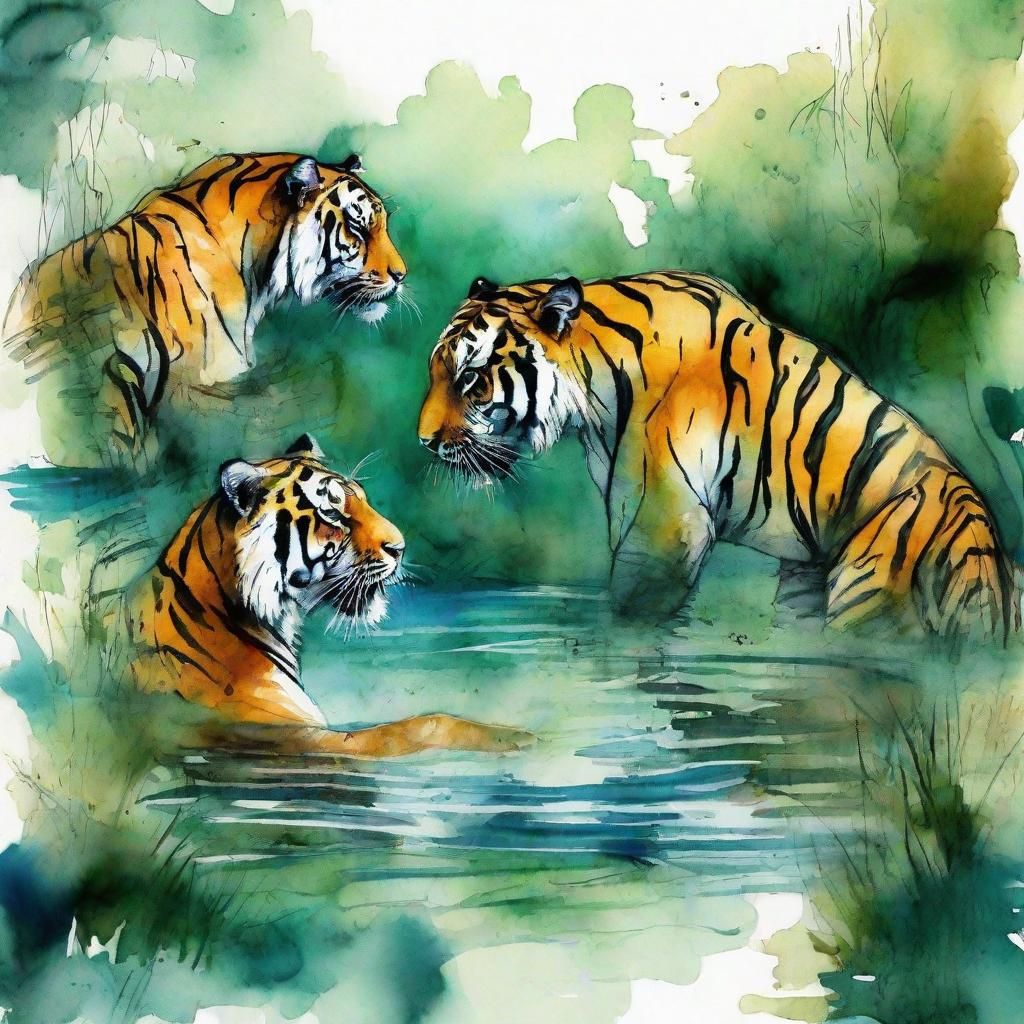 Canicule day for tigers