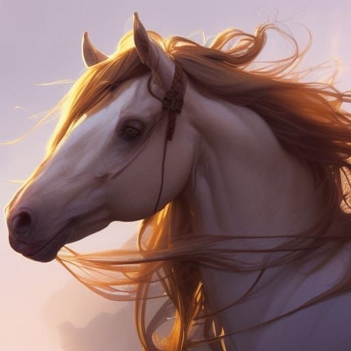 Brown/White Horse Adroable