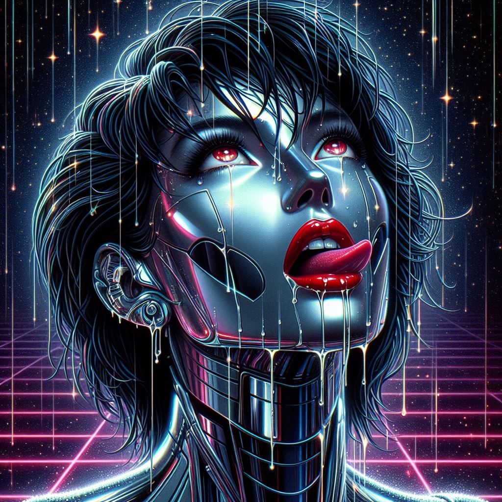 hajime sorayama retro 80s sci-fi futurism cyberpunk space ro...