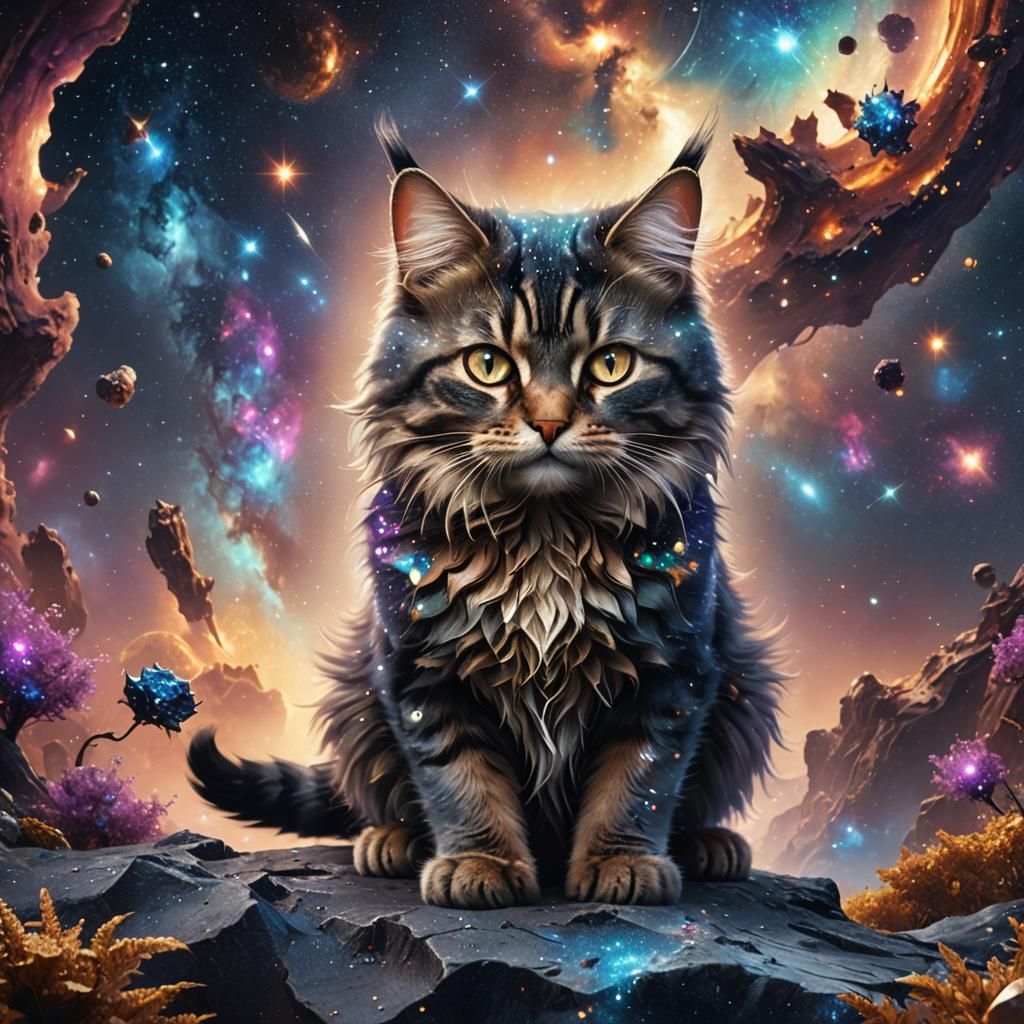 A Cat in the Chaos of the Universe  by @Bob the Builder