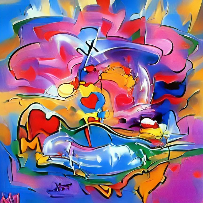 Abstract by Peter Max - AI Generated Artwork - NightCafe Creator