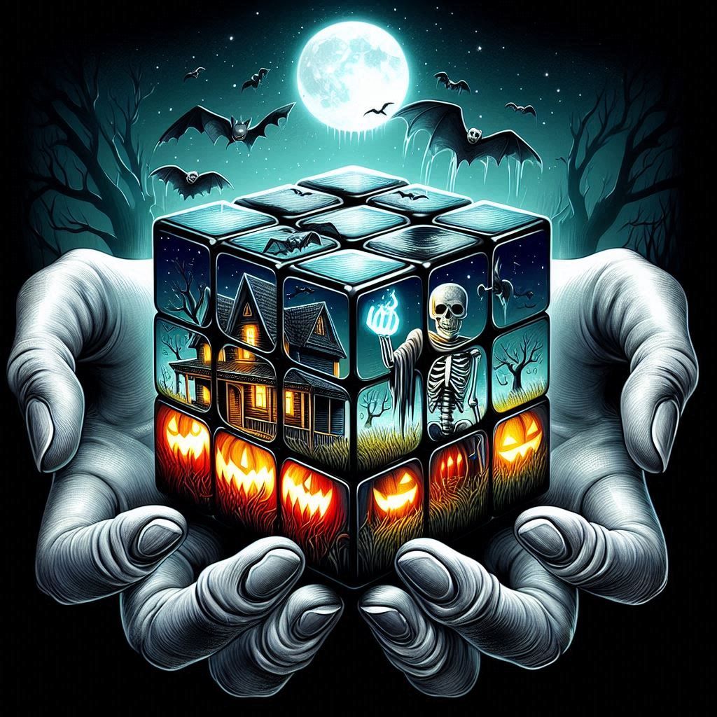 haunted house ghost cube