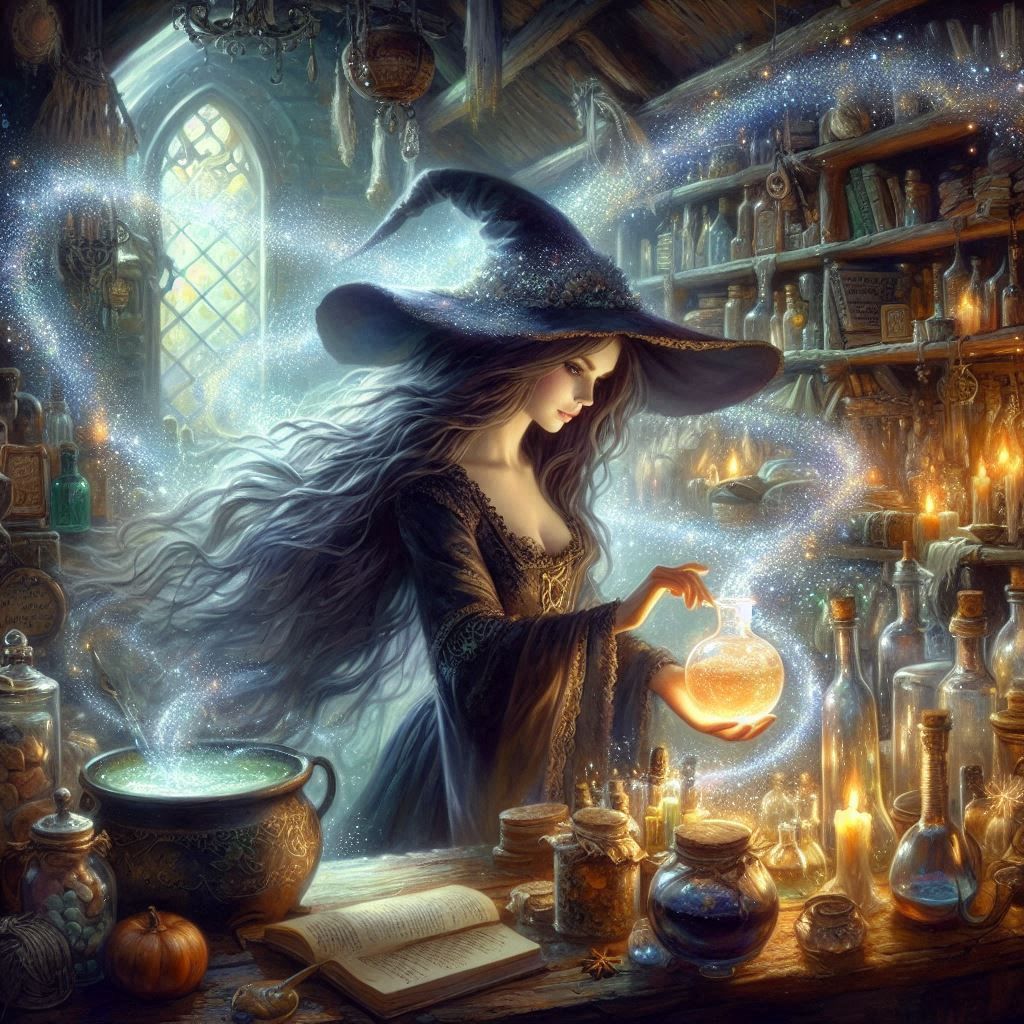 Die Hexe und ihr Zaubertrank