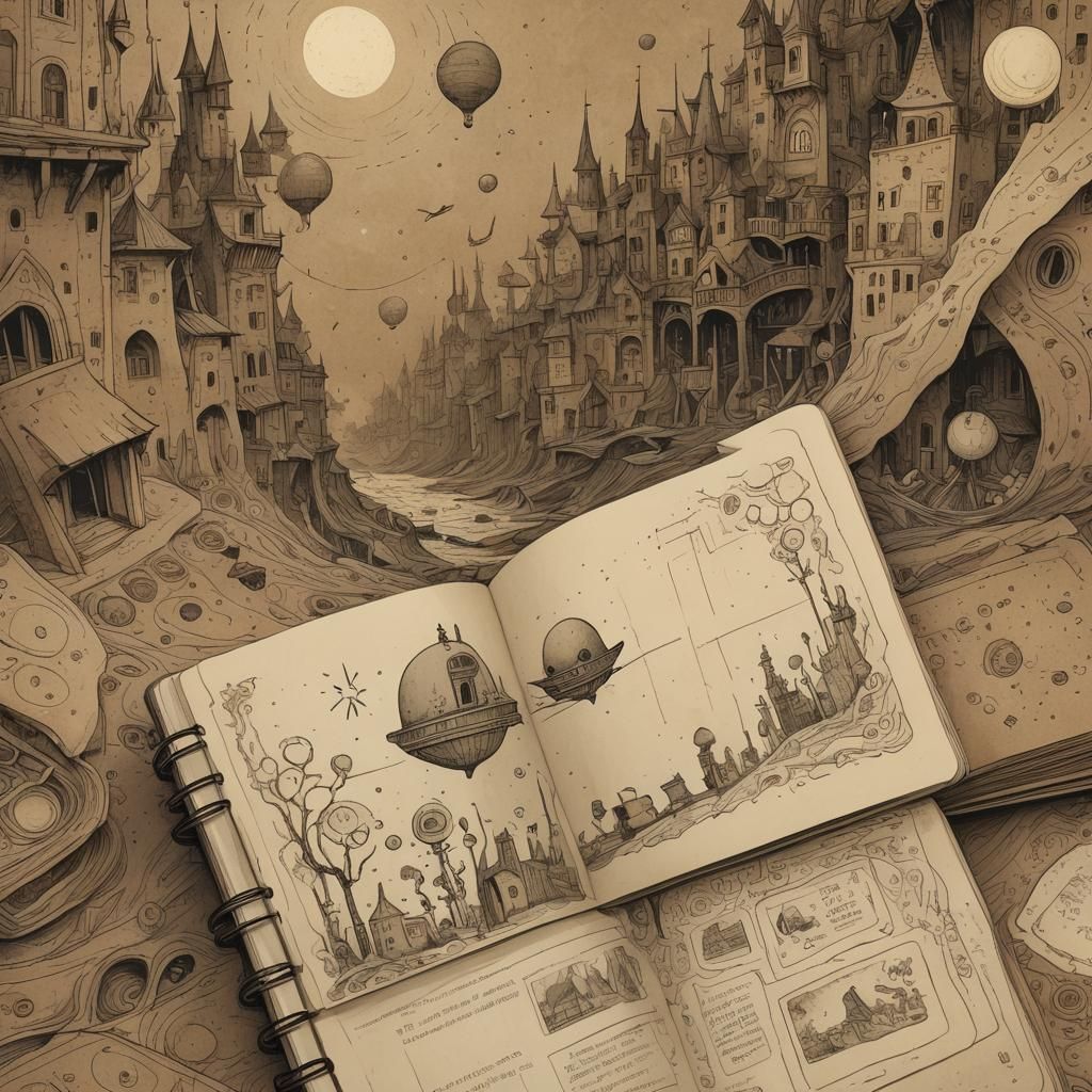 Notebook open to a lined page, with no writing or pictures, ...