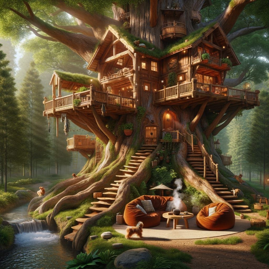 Dreamy forest treehouse