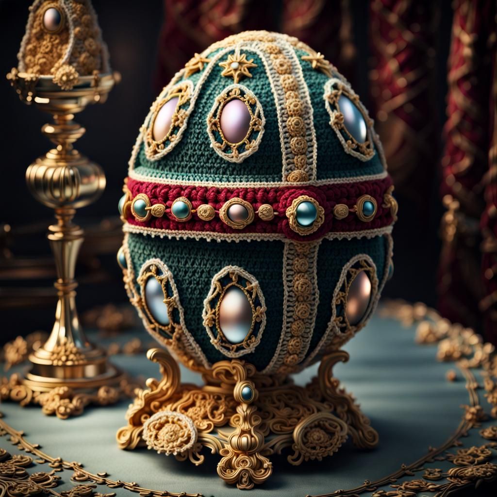 Crochet Faberge Egg  by @The Wizards Rainbow