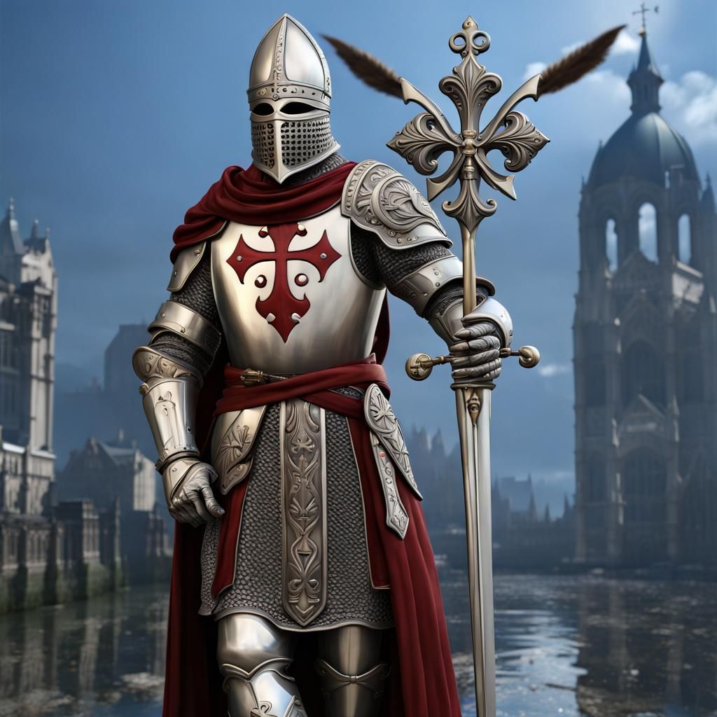 Knight Templar, highly detailed intricate realistic 16k resolution 