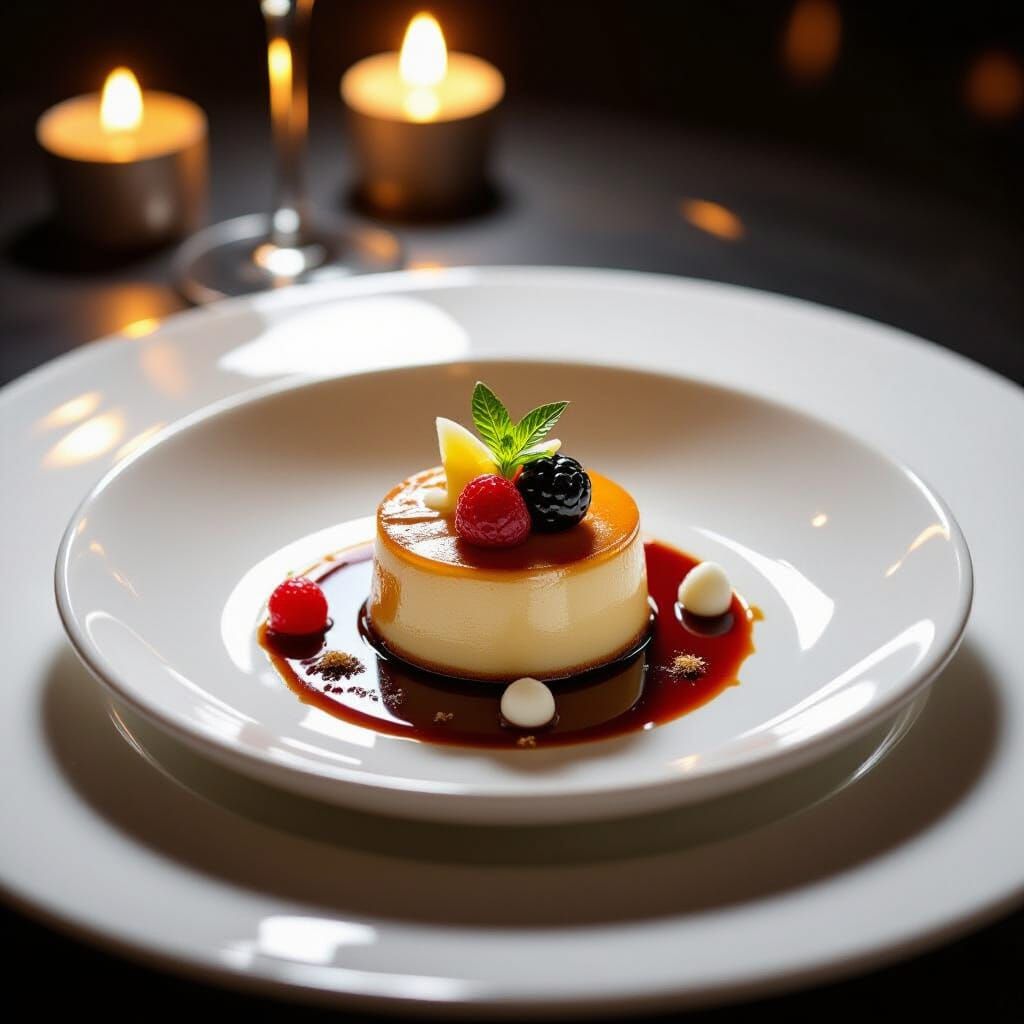 Gourmet Chef's Dessert: Hyperrealistic Culinary Art