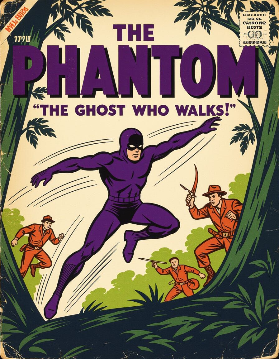 "The Phantom" (The Ghost Who Walks can never die), by Lee Falk  by @Welgan Druid