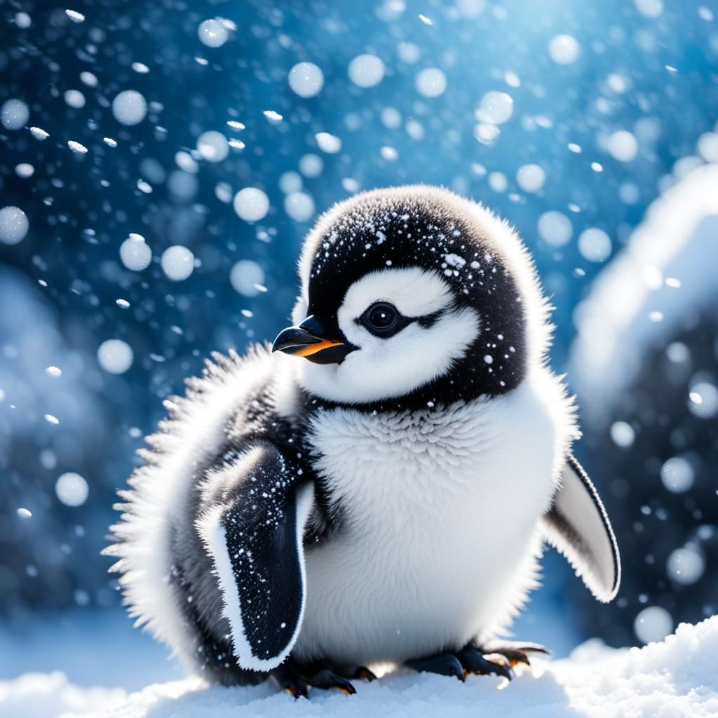 Adorable ball of fluff  by @Lilsilverfish