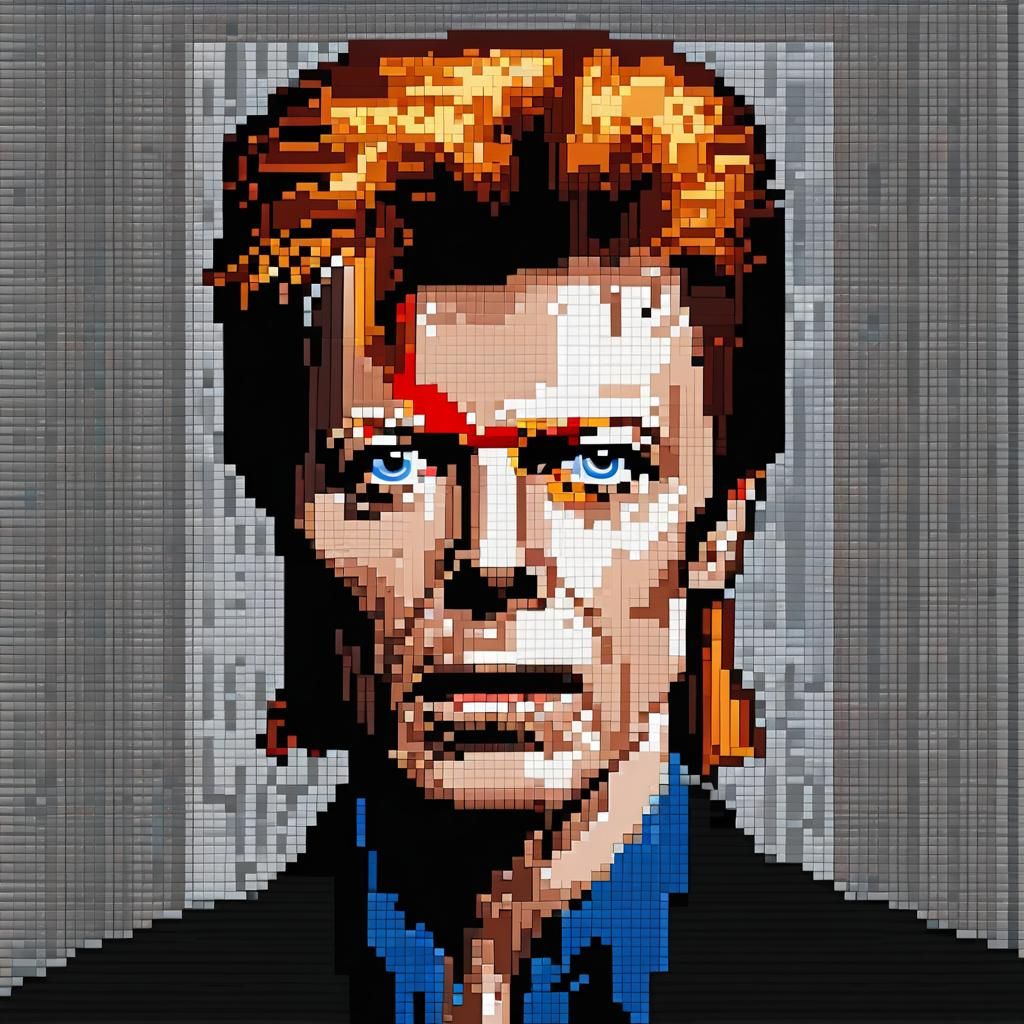 pixel art portrait of David Bowie - AI Generated Artwork - NightCafe ...