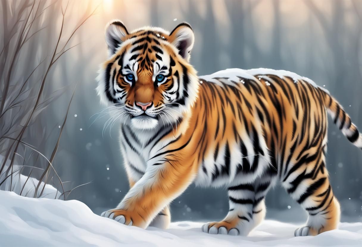 Cute baby panda ,in forest,  jumping 