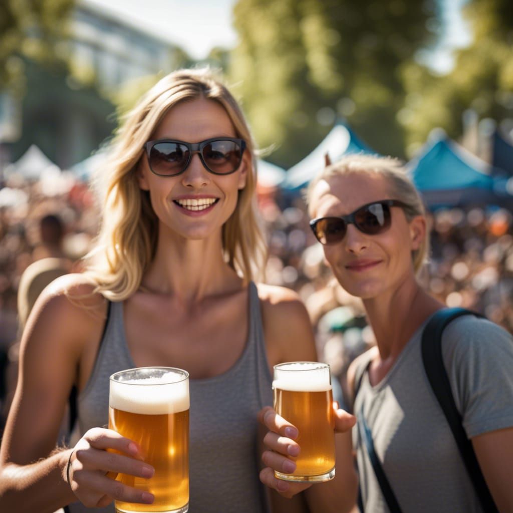 Street Beer festival , day time , a bustling beer fest highl...