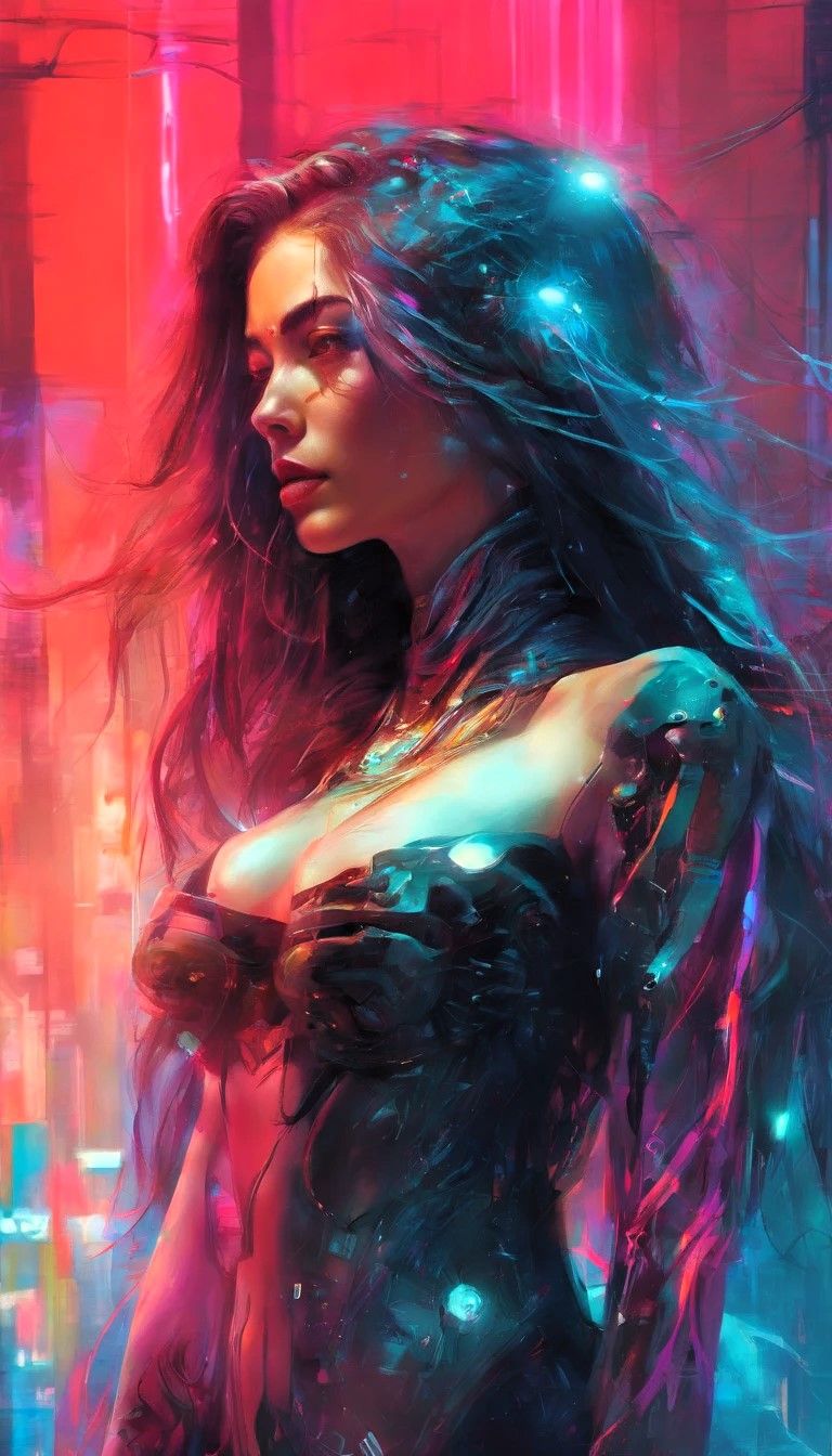 (Cyberpunk Game art style) Woman 3