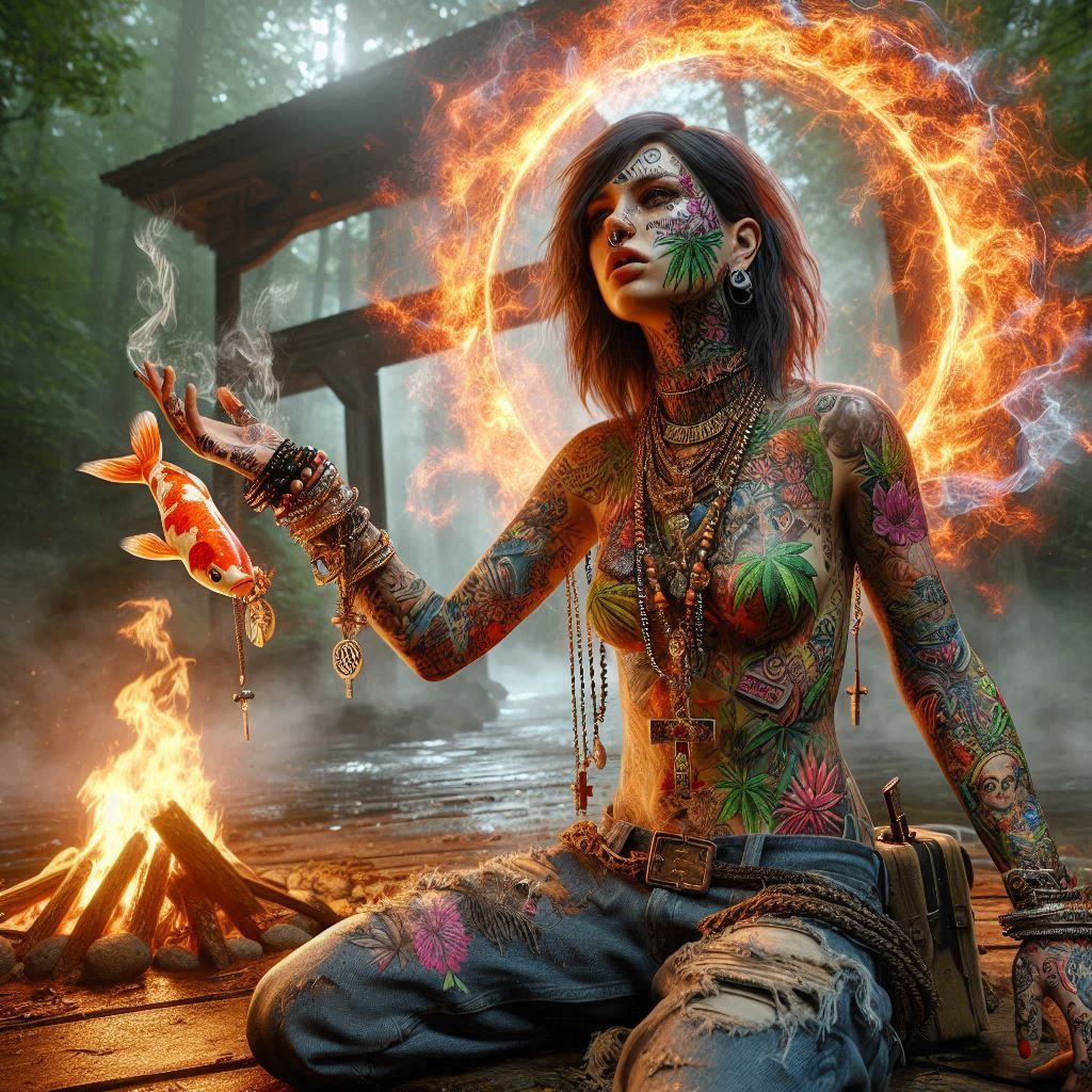 Mary Jane is stoned and unaware of the portal behind her