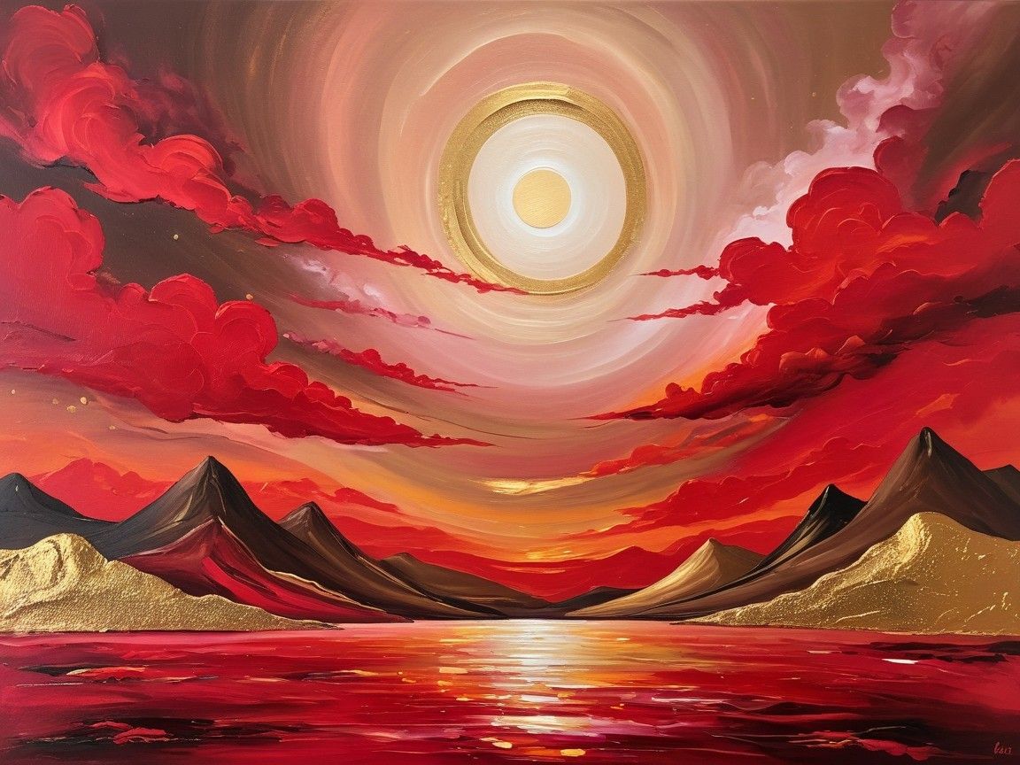 Serene Sunset Over Majestic Mountains