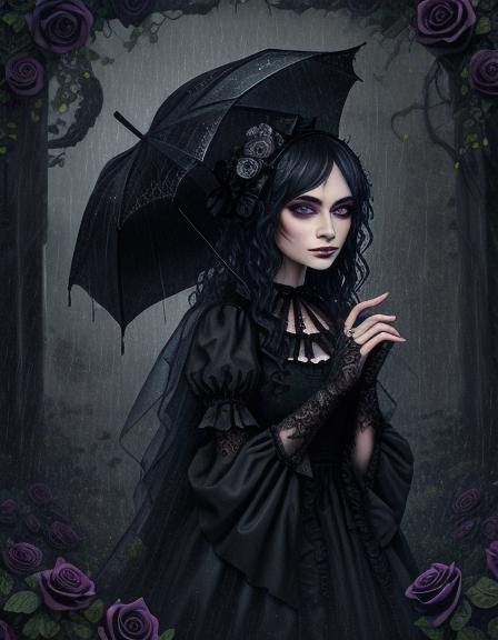 sad little gothgirl