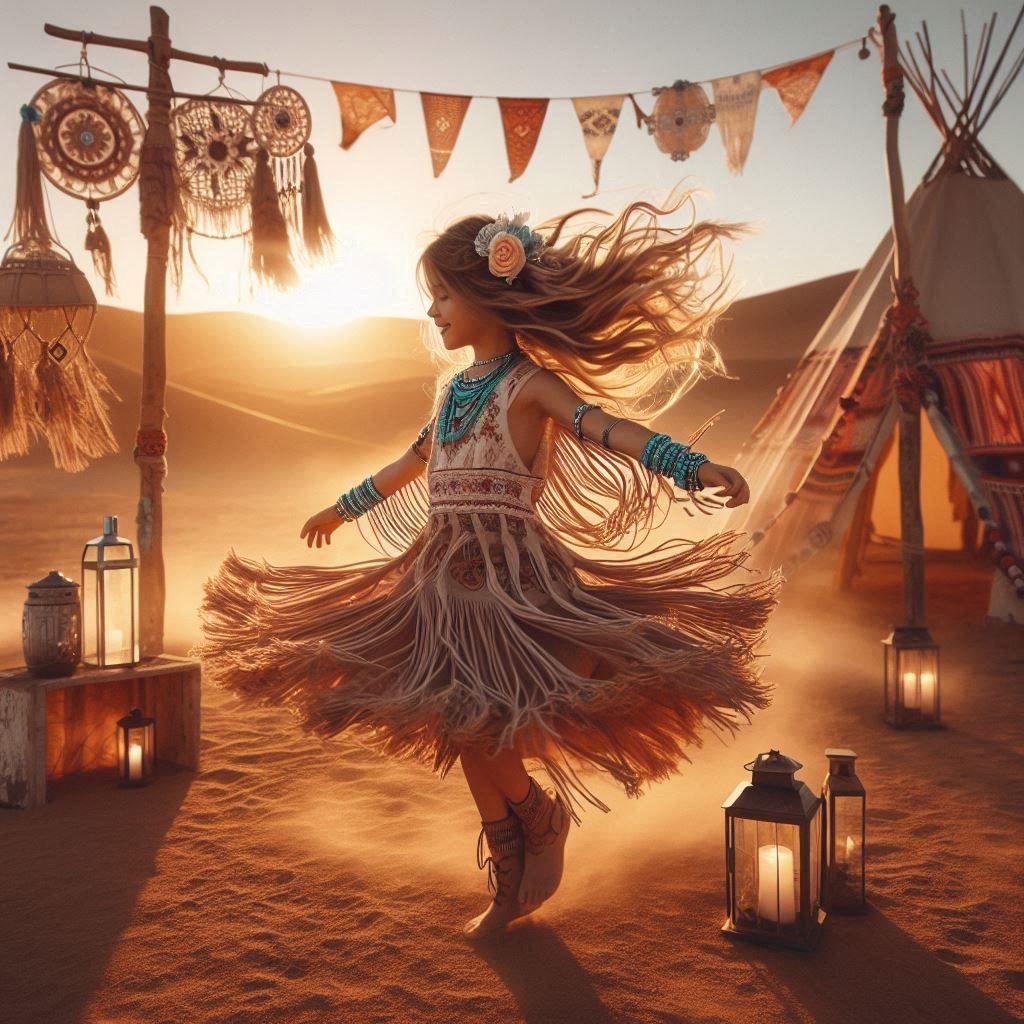 “Desert Dance at Dusk” 

Spinning in a swirl of tassels and ...