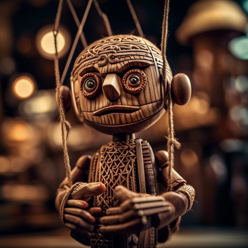 Antique wooden puppet  by @Maya 