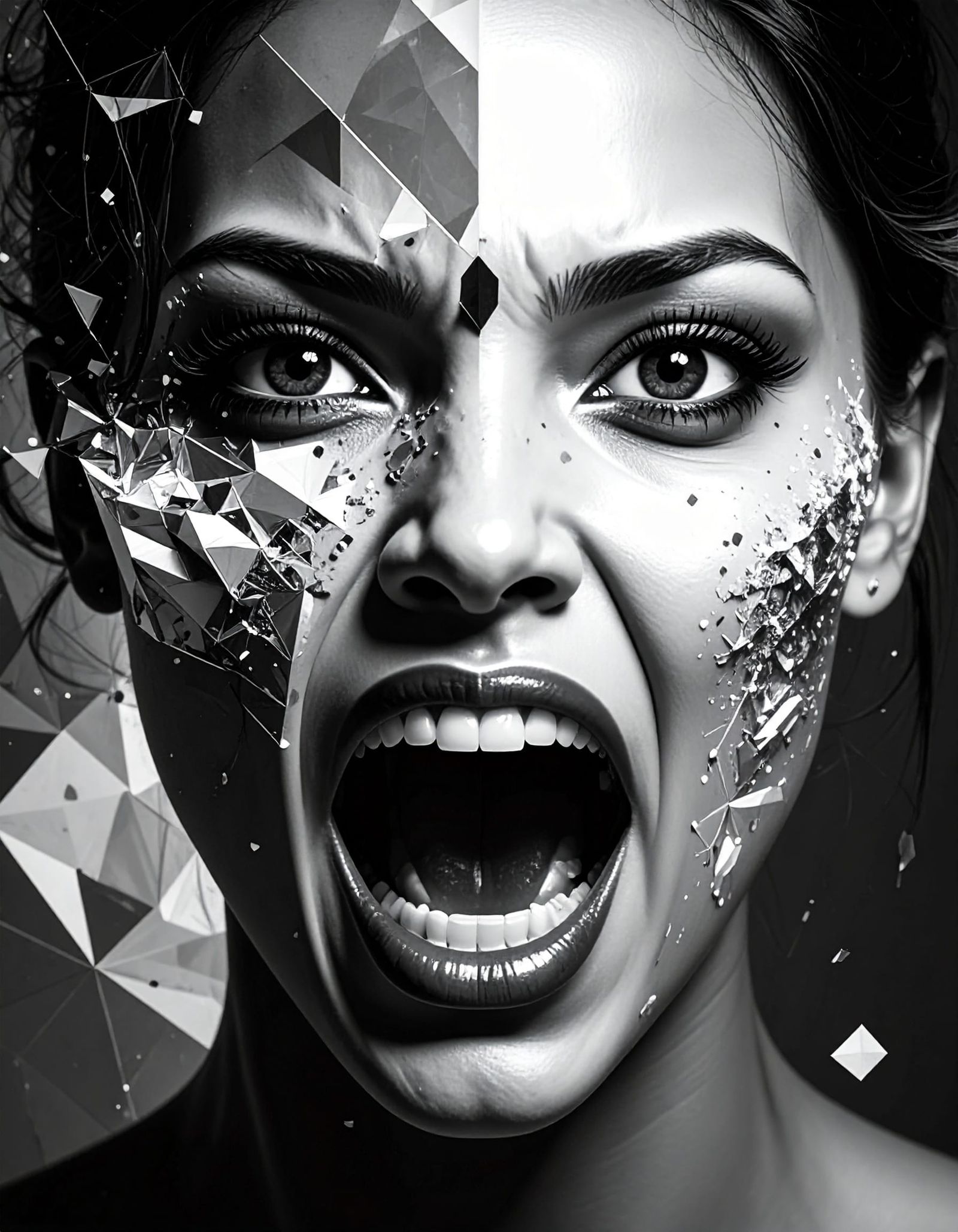 Abstract Disintegrating Scream