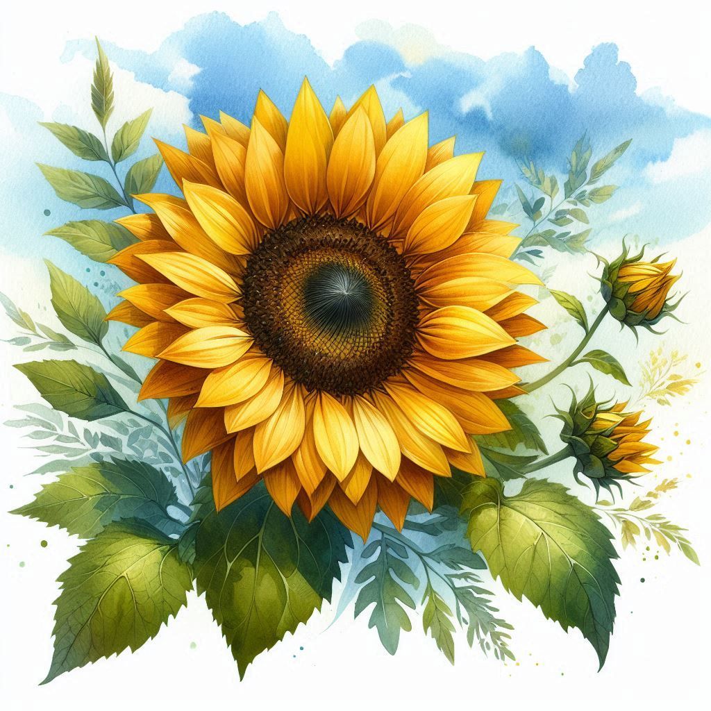 Sunflower - Happiness & warmth (see picture beside it)